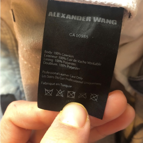 NWT Alexander Wang Indigo Cropped Leather Pants sz 0 - Picture 8 of 8